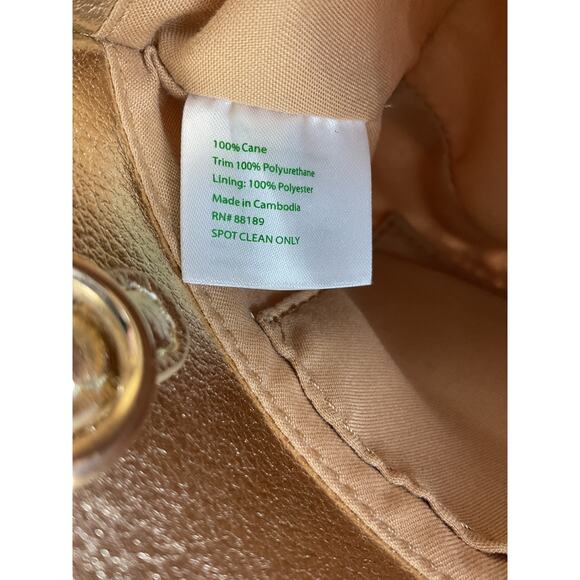 Lilly Pulitzer 'Adrian' Beige Cane Mini Bag - Picture 9 of 9